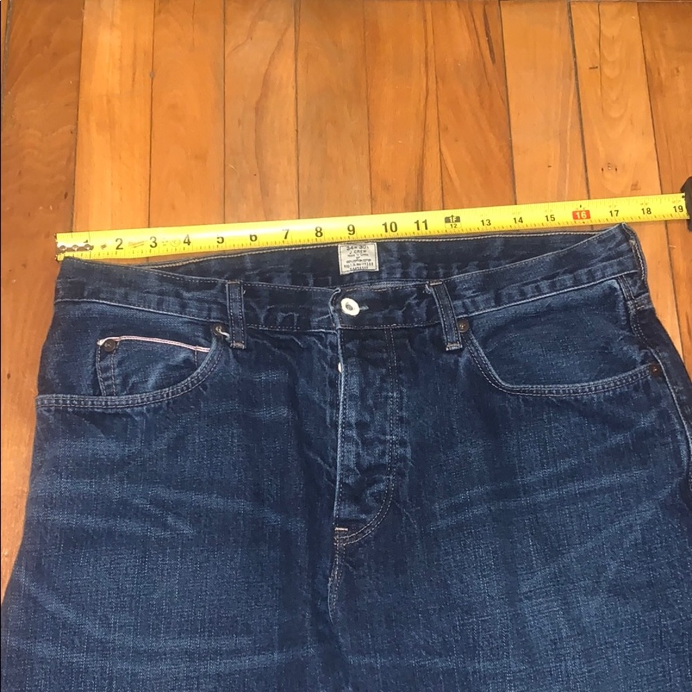 J Crew 34x30 vintage slim Selvedge jeans